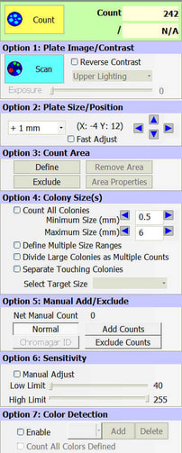 Colony Counting Reading Options